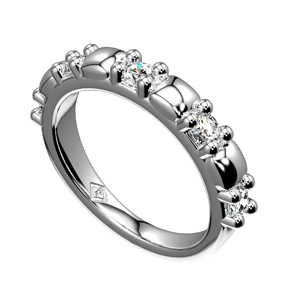 Puffy Square Station Ring
