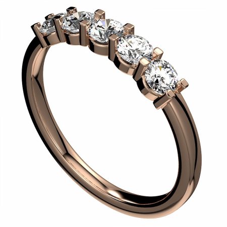 5 Stone Wedding Band