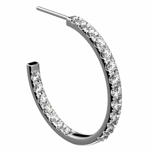 In Out Diamond Hoops